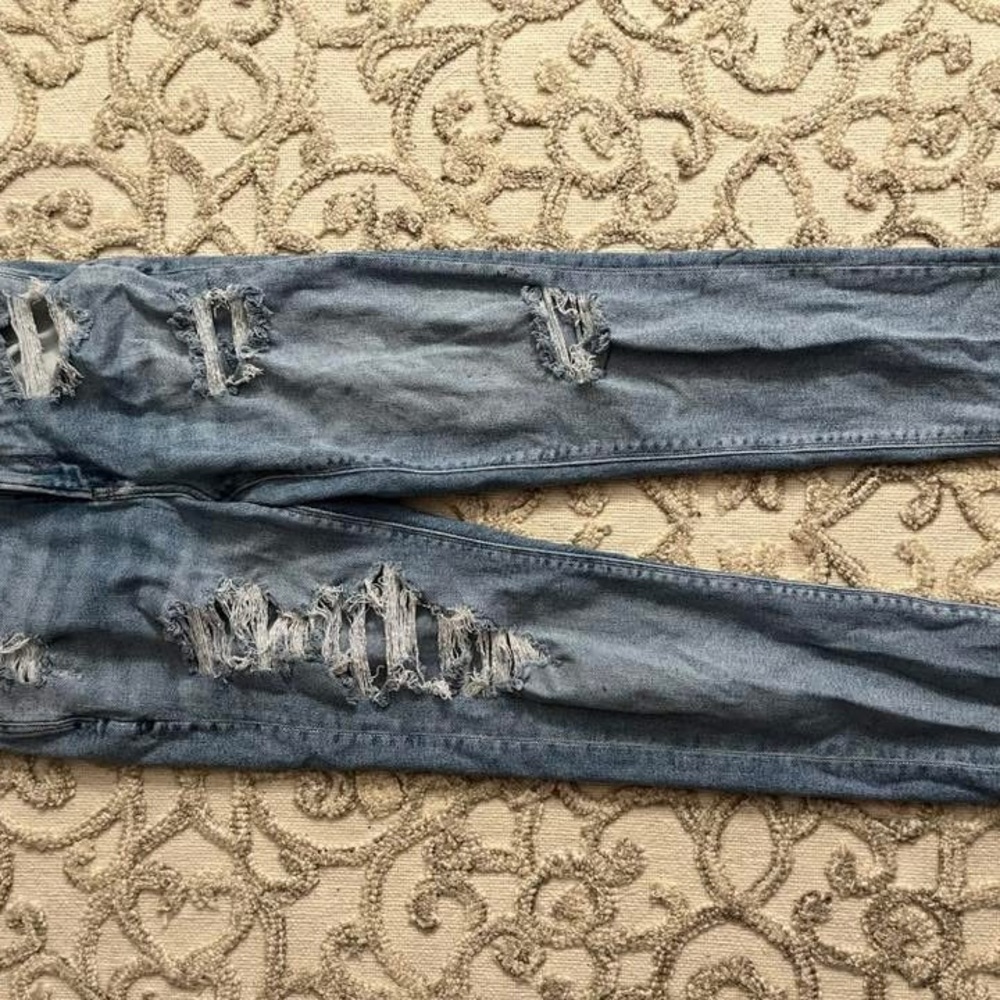 American Eagle Outfitters Ripped Blue Mom Jeans
